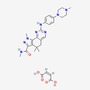 molecular formula C29H36N8O5 B10860112 Milciclib Maleate CAS No. 1253645-38-3