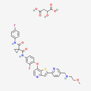 molecular formula C37H35F2N5O9S B10860119 Sitravatinib l-malate 