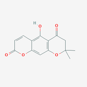 molecular formula C14H12O5 B108603 Clausenin CAS No. 17276-27-6