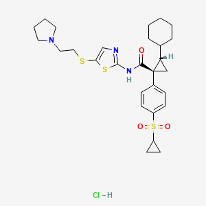 molecular formula C28H38ClN3O3S3 B10860348 Globalagliatin hydrochloride 