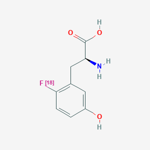 molecular formula C9H10FNO3 B10860831 6-(18F) Fluoro-L-m-tyrosine CAS No. 128592-98-3