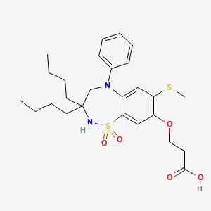 molecular formula C26H36N2O5S2 B10860849 Ritivixibat CAS No. 2460667-52-9