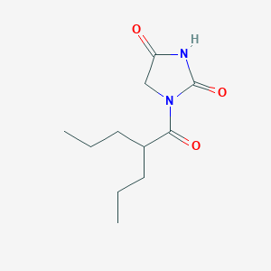 molecular formula C11H18N2O3 B010861 Hydantoin, 1-(2-propylvaleryl)- CAS No. 101564-72-1