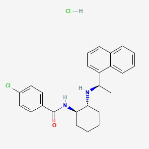 molecular formula C25H28Cl2N2O B10861012 (1R,2R)-Calhex 231 hydrochloride 