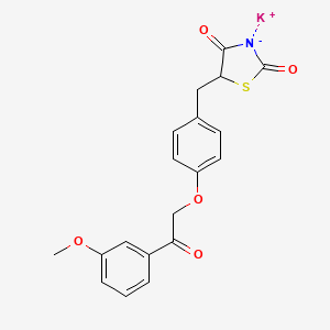 molecular formula C19H16KNO5S B10861049 Azemiglitazone potassium CAS No. 1314533-27-1