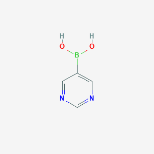 molecular formula C4H5BN2O2 B108616 5-Pyrimidinylboronic acid CAS No. 109299-78-7