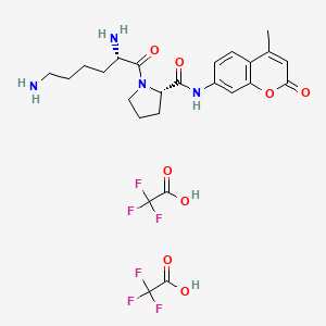 molecular formula C25H30F6N4O8 B10861759 Lys-Pro-AMC diTFA 