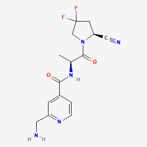molecular formula C15H17F2N5O2 B10862035 FAP Ligand 1 