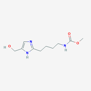 molecular formula C10H17N3O3 B10862041 methyl {4-[5-(hydroxymethyl)-1H-imidazol-2-yl]butyl}carbamate 