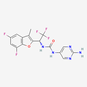 molecular formula C16H12F5N5O2 B10862097 Tersolisib 