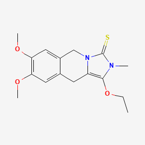 molecular formula C16H20N2O3S B10862408 1-ethoxy-7,8-dimethoxy-2-methyl-5,10-dihydroimidazo[1,5-b]isoquinoline-3(2H)-thione 