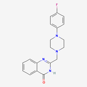 molecular formula C19H19FN4O B10862462 2-{[4-(4-Fluorophenyl)piperazin-1-yl]methyl}quinazolin-4-ol 