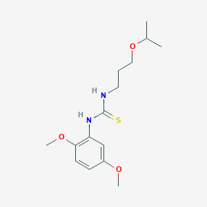molecular formula C15H24N2O3S B10862584 1-(2,5-Dimethoxyphenyl)-3-[3-(propan-2-yloxy)propyl]thiourea CAS No. 443662-40-6