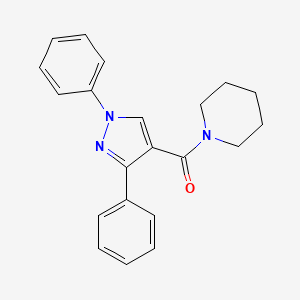 molecular formula C21H21N3O B10862608 (1,3-diphenyl-1H-pyrazol-4-yl)(piperidin-1-yl)methanone CAS No. 5107-74-4
