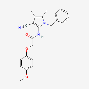 molecular formula C23H23N3O3 B10862656 N-(1-benzyl-3-cyano-4,5-dimethyl-1H-pyrrol-2-yl)-2-(4-methoxyphenoxy)acetamide 