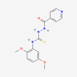 molecular formula C15H16N4O3S B10863254 N-(2,5-dimethoxyphenyl)-2-(pyridin-4-ylcarbonyl)hydrazinecarbothioamide 
