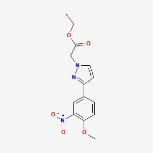 molecular formula C14H15N3O5 B10863350 ethyl [3-(4-methoxy-3-nitrophenyl)-1H-pyrazol-1-yl]acetate 