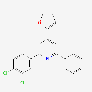 molecular formula C21H13Cl2NO B10863499 2-(3,4-Dichlorophenyl)-4-(furan-2-yl)-6-phenylpyridine 