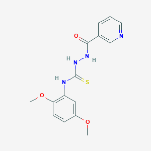 molecular formula C15H16N4O3S B10863579 N-(2,5-dimethoxyphenyl)-2-(pyridin-3-ylcarbonyl)hydrazinecarbothioamide 