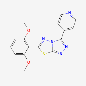 molecular formula C16H13N5O2S B10863653 6-(2,6-Dimethoxyphenyl)-3-(pyridin-4-yl)[1,2,4]triazolo[3,4-b][1,3,4]thiadiazole 