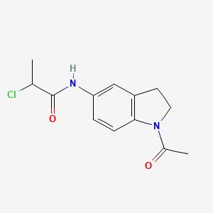 molecular formula C13H15ClN2O2 B10863689 n-(1-Acetyl-2,3-dihydro-1h-indol-5-yl)-2-chloropropanamide 