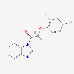 molecular formula C17H15ClN2O2 B10863935 1-(1H-benzimidazol-1-yl)-2-(4-chloro-2-methylphenoxy)propan-1-one 