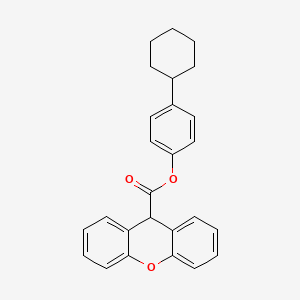 molecular formula C26H24O3 B10864049 4-cyclohexylphenyl 9H-xanthene-9-carboxylate 