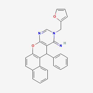molecular formula C26H19N3O2 B10864140 10-Furan-2-ylmethyl-12-phenyl-10,12-dihydro-7-oxa-8,10-diaza-benzo[a]anthracen-11-ylideneamine 