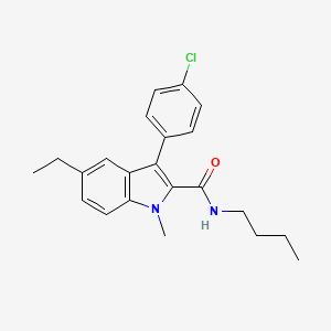 molecular formula C22H25ClN2O B10864197 N-butyl-3-(4-chlorophenyl)-5-ethyl-1-methyl-1H-indole-2-carboxamide 