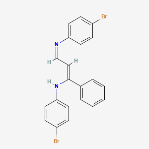 molecular formula C21H16Br2N2 B10864296 N-[3-(4-Bromoanilino)-3-phenyl-2-propenylidene]-N-(4-bromophenyl)amine 