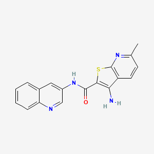molecular formula C18H14N4OS B10864507 3-amino-6-methyl-N-(quinolin-3-yl)thieno[2,3-b]pyridine-2-carboxamide 