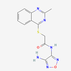molecular formula C13H12N6O2S B10864523 N-(4-amino-1,2,5-oxadiazol-3-yl)-2-[(2-methylquinazolin-4-yl)sulfanyl]acetamide 