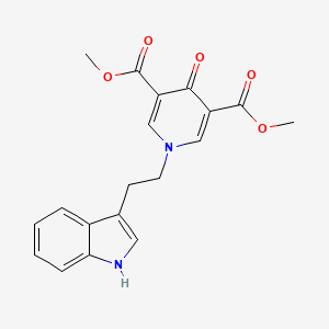 molecular formula C19H18N2O5 B10864580 dimethyl 1-[2-(1H-indol-3-yl)ethyl]-4-oxo-1,4-dihydropyridine-3,5-dicarboxylate 