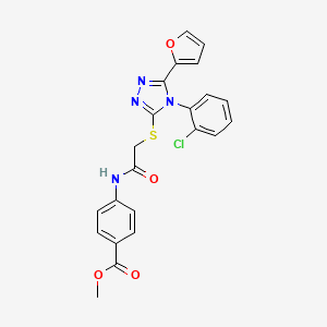 molecular formula C22H17ClN4O4S B10864729 methyl 4-[({[4-(2-chlorophenyl)-5-(furan-2-yl)-4H-1,2,4-triazol-3-yl]sulfanyl}acetyl)amino]benzoate CAS No. 889949-28-4