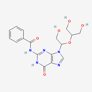 molecular formula C17H19N5O6 B10864806 N-(9-{1-[(1,3-Dihydroxy-2-propanyl)oxy]-2-hydroxyethyl}-6-oxo-6,9-dihydro-1H-purin-2-YL)benzamide 