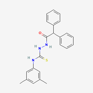molecular formula C23H23N3OS B10865094 N-(3,5-dimethylphenyl)-2-(diphenylacetyl)hydrazinecarbothioamide 