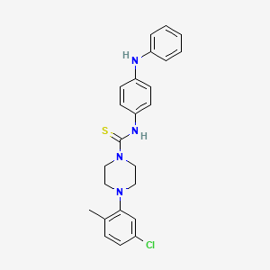 molecular formula C24H25ClN4S B10865134 4-(5-chloro-2-methylphenyl)-N-[4-(phenylamino)phenyl]piperazine-1-carbothioamide 