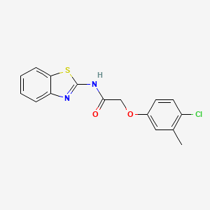 molecular formula C16H13ClN2O2S B10865181 N-(1,3-benzothiazol-2-yl)-2-(4-chloro-3-methylphenoxy)acetamide 