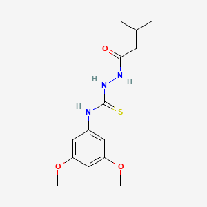 molecular formula C14H21N3O3S B10866318 N-(3,5-dimethoxyphenyl)-2-(3-methylbutanoyl)hydrazinecarbothioamide 