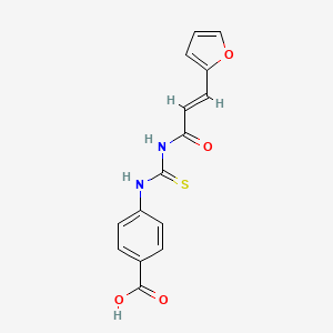 molecular formula C15H12N2O4S B10867181 4-[[(E)-3-(furan-2-yl)prop-2-enoyl]carbamothioylamino]benzoic acid 