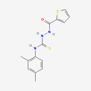 molecular formula C14H15N3OS2 B10867304 N-(2,4-dimethylphenyl)-2-(thiophen-2-ylcarbonyl)hydrazinecarbothioamide 