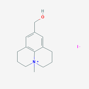 2,3,6,7-Tetrahydro-9-(hydroxymethyl)-4-methyl-1H,5H-benzo(ij)quinolizinium iodide