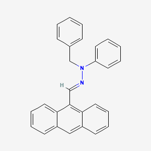 molecular formula C28H22N2 B10870394 (2E)-2-(anthracen-9-ylmethylidene)-1-benzyl-1-phenylhydrazine 