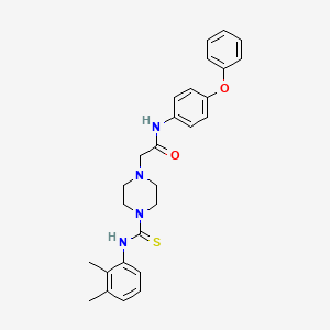 molecular formula C27H30N4O2S B10870775 2-{4-[(2,3-dimethylphenyl)carbamothioyl]piperazin-1-yl}-N-(4-phenoxyphenyl)acetamide 