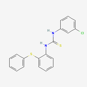 molecular formula C19H15ClN2S2 B10871317 1-(3-Chlorophenyl)-3-[2-(phenylsulfanyl)phenyl]thiourea 