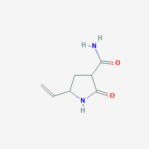 molecular formula C7H10N2O2 B108722 5-Ethenyl-2-oxopyrrolidine-3-carboxamide CAS No. 71107-19-2