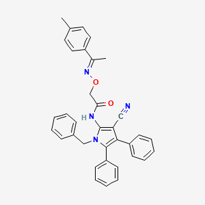 molecular formula C35H30N4O2 B10873001 N-(1-benzyl-3-cyano-4,5-diphenyl-1H-pyrrol-2-yl)-2-({[(1E)-1-(4-methylphenyl)ethylidene]amino}oxy)acetamide 
