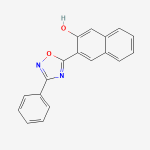 molecular formula C18H12N2O2 B10873818 3-(3-Phenyl-1,2,4-oxadiazol-5-yl)naphthalen-2-ol 