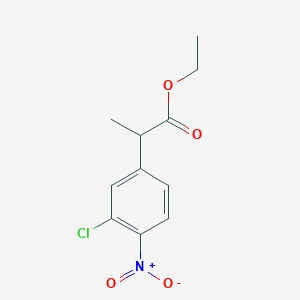molecular formula C11H12ClNO4 B108746 Ethyl 2-(3-chloro-4-nitrophenyl)propanoate CAS No. 50537-08-1