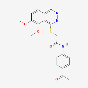 molecular formula C20H19N3O4S B10875464 N-(4-acetylphenyl)-2-[(7,8-dimethoxyphthalazin-1-yl)sulfanyl]acetamide 